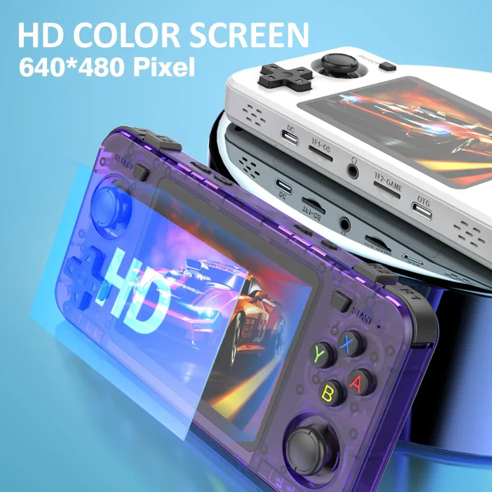 Open source R36H retro handheld video game console Linux system 3.5-inch IPS screen portable pocket video player 64GB games