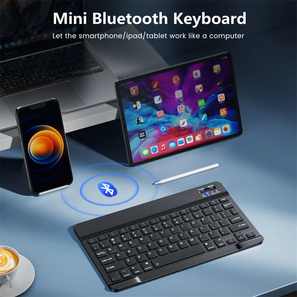 EMTRA Backlit Backlight Bluetooth Keyboard Mouse For IOS Android Windows For iPad Portuguese keyboard Spanish keyboard and Mouse