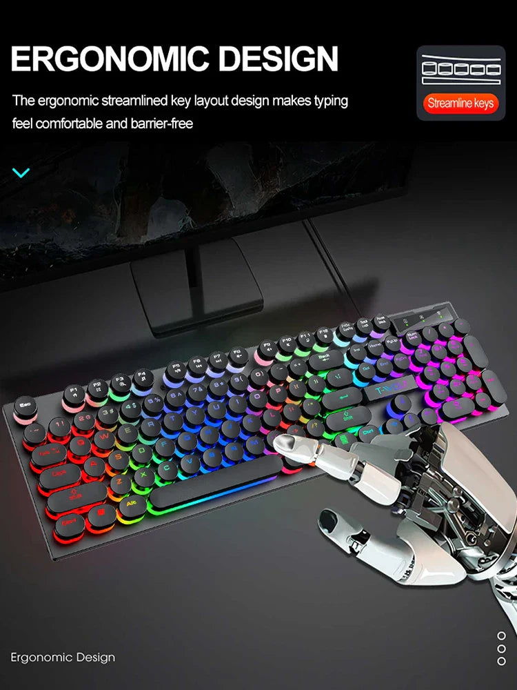 Shadow mechanical feeling, keyboard, desktop computer, laptop, esports game, illuminated wired keyboard