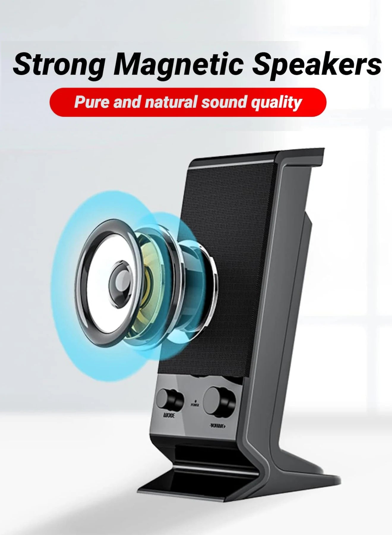 Compact and Delicate Laptop Speakers with Volume Control and 3.5 Mm Audio Plug