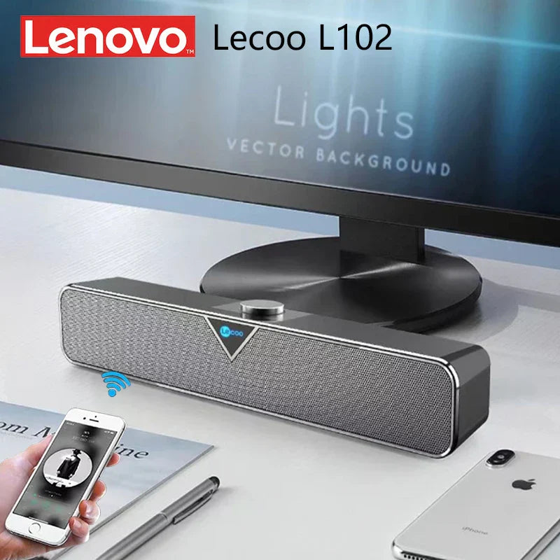 Lenovo Lecoo DS102 Bluetooth Wired Speaker with crystal clear sound.