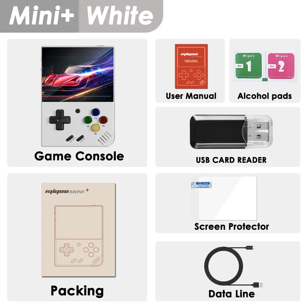 MIYOO Mini Plus Portable Retro Handheld Game Console V2 Mini+ IPS Screen Classic Video Game Console Linux System Children's Gift