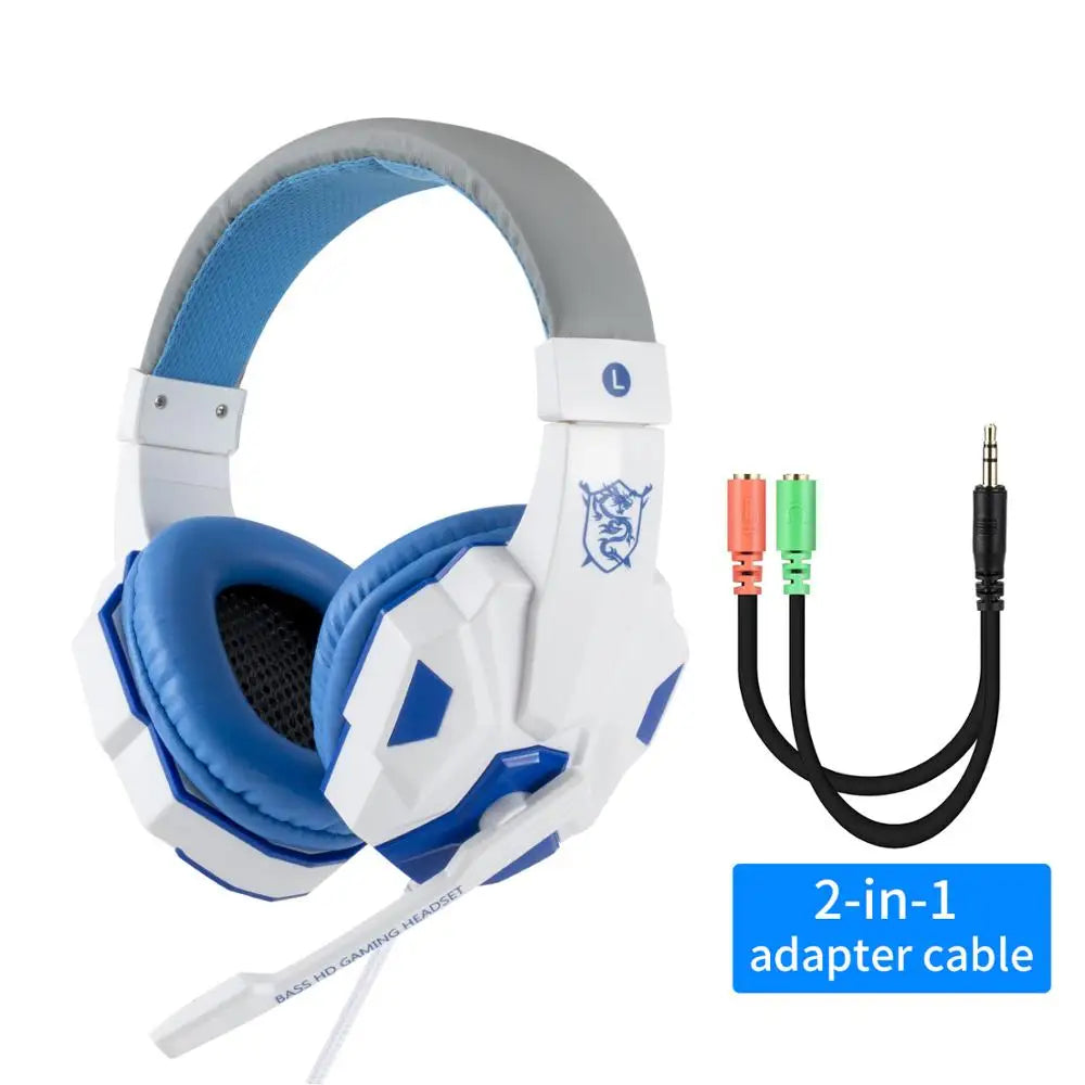 Professional LED Light Wired Gaming Headphones With Microphone