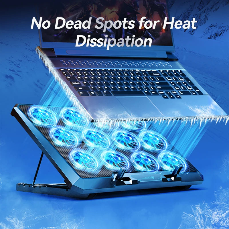 COOLCOLD Laptop Cooling Pad with 12 Quiet Fans