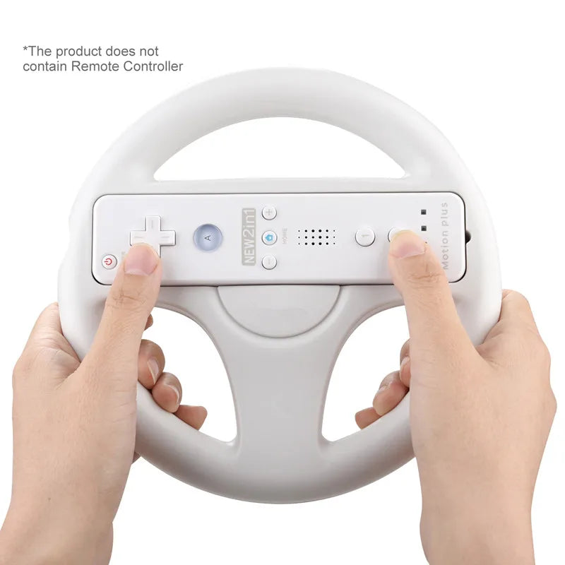 3 Color Plastic Game Racing Steering Wheel for Nintendo Wii Remote Controller Racing Wheel for Wii Kart Racing Games Controller