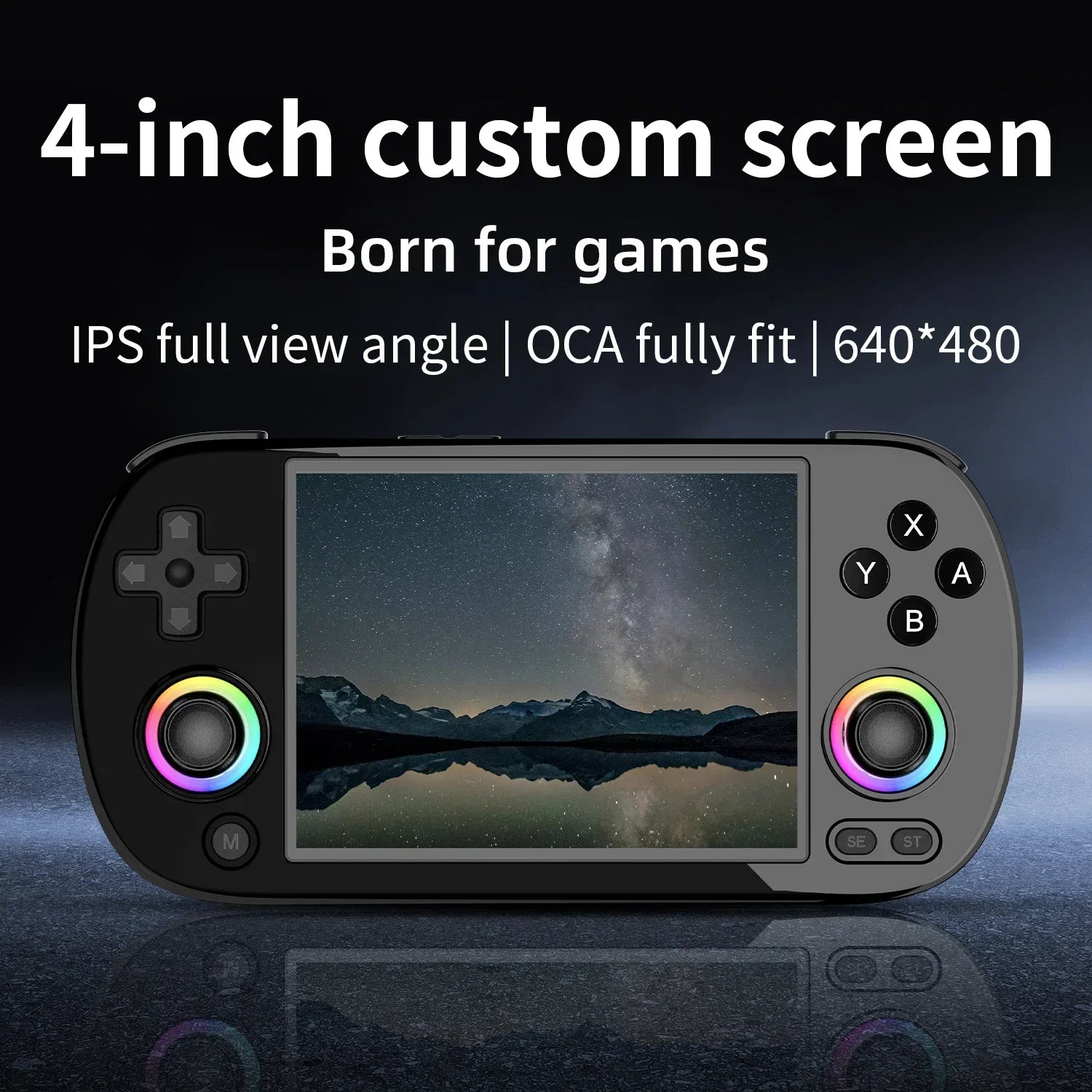 ANBERNIC RG40XX H Handheld Game Console 4'' Screen Linux System Joystick RGB Lighting Effect RG40XXH Video Player Smartpro Gifts